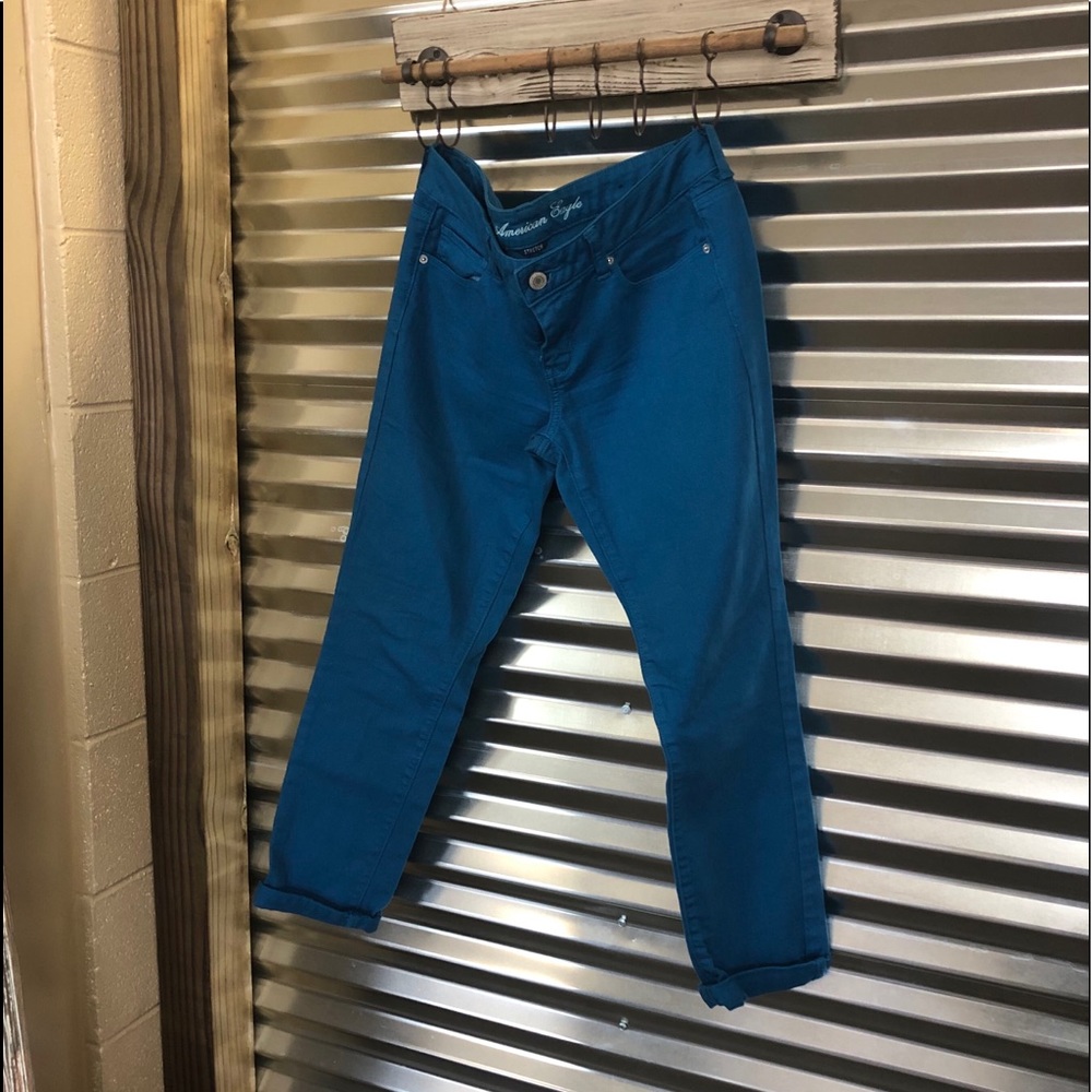 🔶*5/20* American Eagle Teal/Blue Skinny Jeans